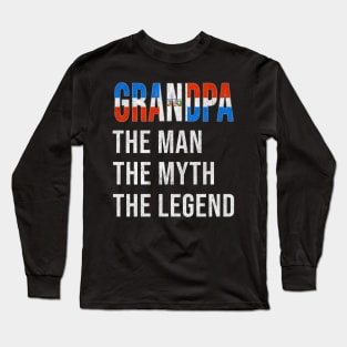 Grand Father Dominican Grandpa The Man The Myth The Legend - Gift for Dominican Dad With Roots From  Dominican Republic Long Sleeve T-Shirt